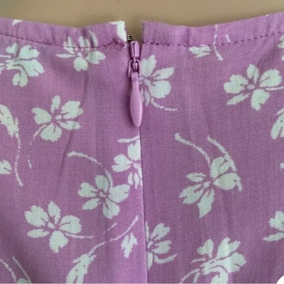 J. Crew Purple Floral Faux Wrap Ruffle Dress - Picture 4 of 11